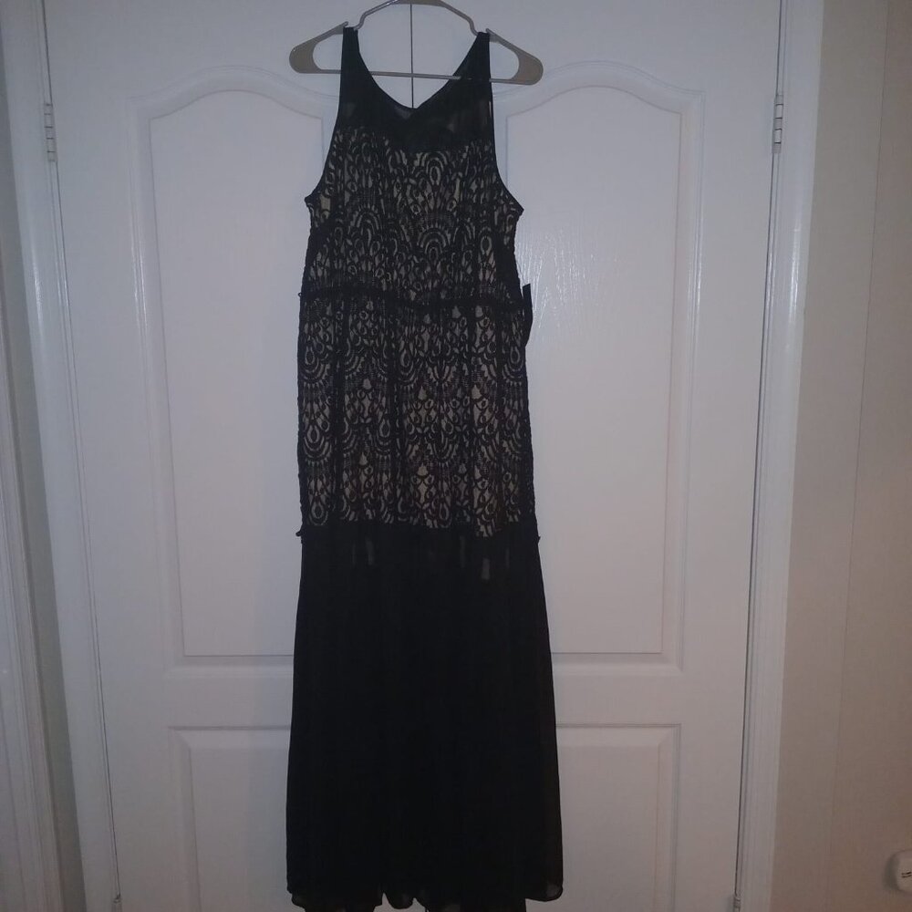 Lela Rose for Lane Bryant Black Maxi Dress - Size 22 (like new!)